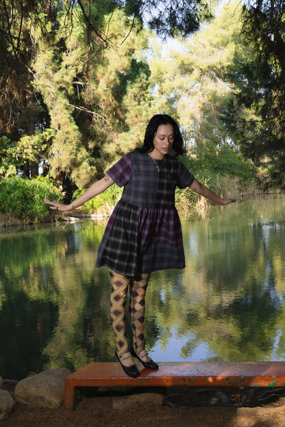 Plaid Patchwork Dress