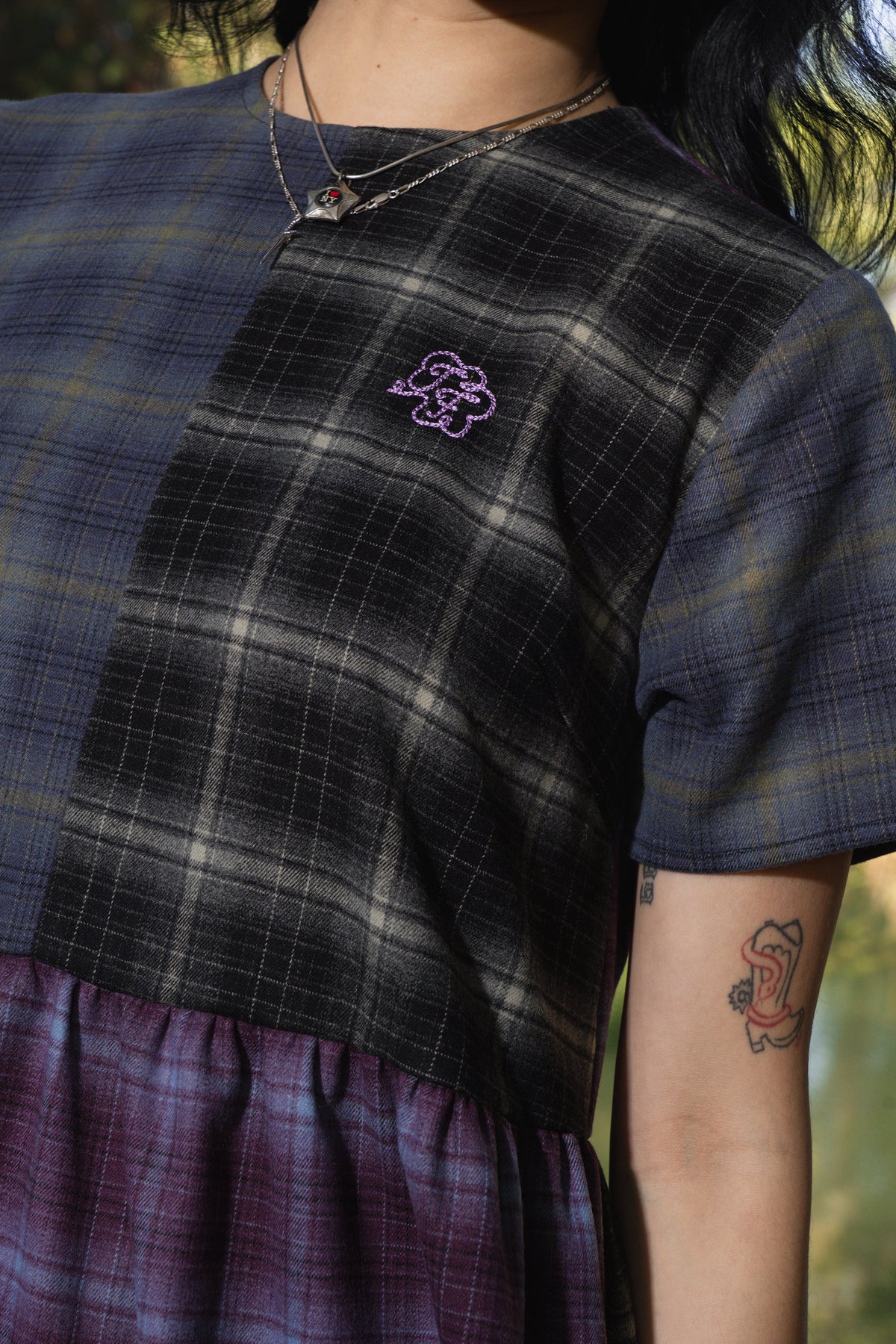 Plaid Patchwork Dress